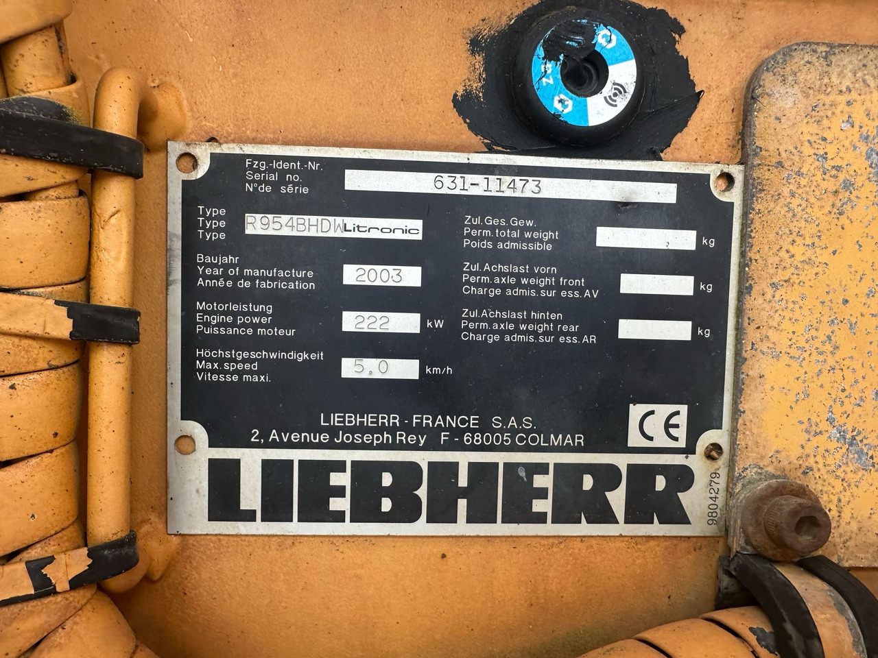 Перегружатель LIEBHERR R954BHDW material handler with elevation cab: фото 12