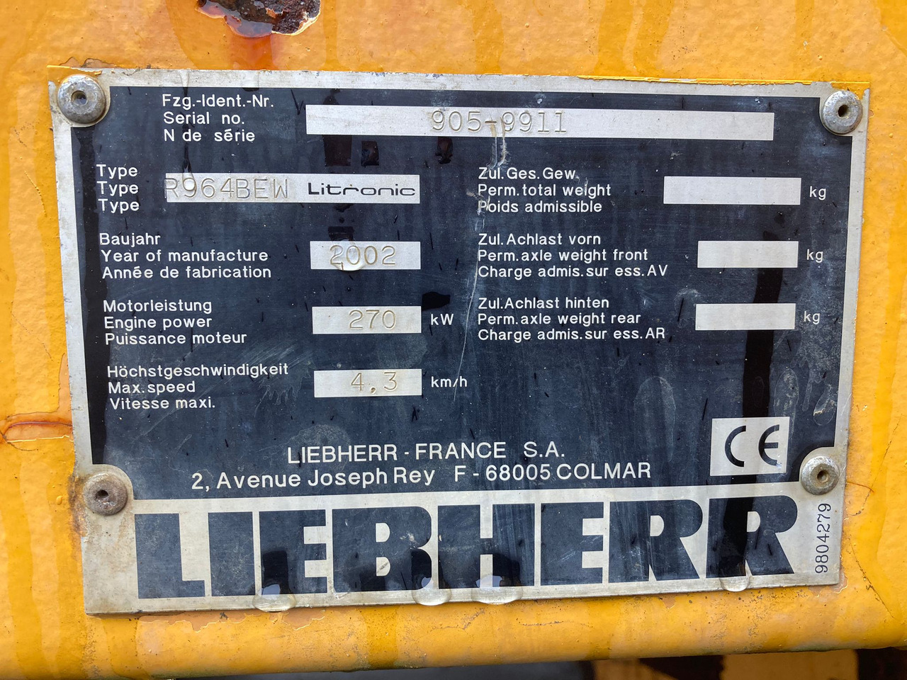 LIEBHERR R964BEW - Гусеничный экскаватор: фото 3 LIEBHERR R964BEW - Гусеничный экскаватор: фото 3