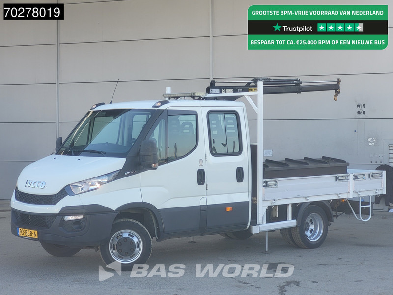 Iveco Daily 50C17 3.0L Automaat DC Open laadbak Kraan Hiab 017T-2 Airco APK 10-2025 Pickup Crane Kraanwagen Pritsche Airco Dubbel cabine - Малотоннажный бортовой грузовик: фото 1 Iveco Daily 50C17 3.0L Automaat DC Open laadbak Kraan Hiab 017T-2 Airco APK 10-2025 Pickup Crane Kraanwagen Pritsche Airco Dubbel cabine - Малотоннажный бортовой грузовик: фото 1