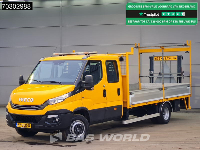 Iveco Daily 70C18 3.0L Automaat 452cmOpen Laadbak Dubbel Cabine Dubbellucht 3,5t Trekhaak Navi Airco Cruise Camera Zwaailamp Euro6 Pritsche - Малотоннажный бортовой грузовик: фото 1 Iveco Daily 70C18 3.0L Automaat 452cmOpen Laadbak Dubbel Cabine Dubbellucht 3,5t Trekhaak Navi Airco Cruise Camera Zwaailamp Euro6 Pritsche - Малотоннажный бортовой грузовик: фото 1