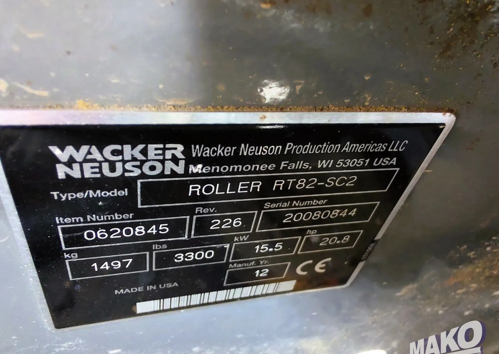 Каток Wacker Neuson RT82-SC2: фото 9