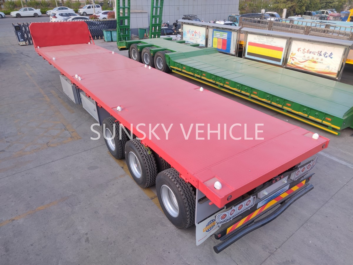 SUNSKY Flatbed Trailer with henred type axles and suspension - Полуприцеп бортовой/ Платформа: фото 2 SUNSKY Flatbed Trailer with henred type axles and suspension - Полуприцеп бортовой/ Платформа: фото 2