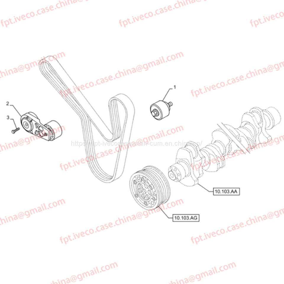 FPT IVECO CASE Cursor9 F2CFE614A*B041/F2CGE614F*V004 5802431166 TIGHTENING WHEEL504315786 - Натяжитель ремня: фото 3 FPT IVECO CASE Cursor9 F2CFE614A*B041/F2CGE614F*V004 5802431166 TIGHTENING WHEEL504315786 - Натяжитель ремня: фото 3