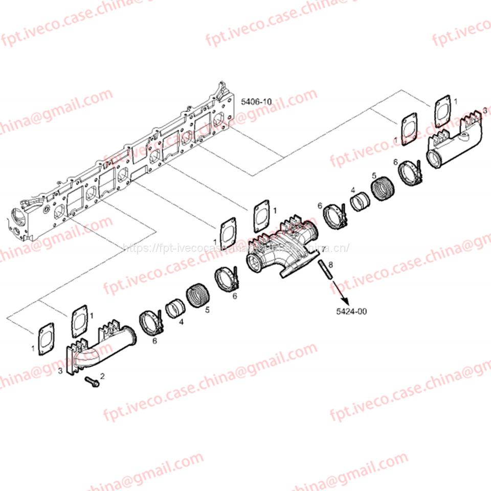 FPT IVECO CASE Cursor9Bus F2CFE612D*J231/F2CFE612A*J098 5802748674 EXHAUST MANIFOLD 5001857221 99453911 - Выпускной коллектор для Автобусов: фото 3 FPT IVECO CASE Cursor9Bus F2CFE612D*J231/F2CFE612A*J098 5802748674 EXHAUST MANIFOLD 5001857221 99453911 - Выпускной коллектор для Автобусов: фото 3