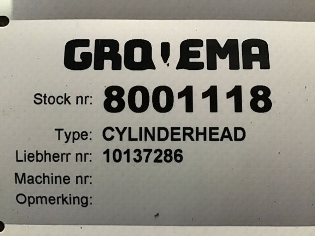 Liebherr Cylinderhead - Блок цилиндров: фото 1 Liebherr Cylinderhead - Блок цилиндров: фото 1