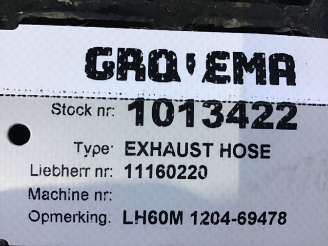 Liebherr Exhaust Hose - Выхлопная труба: фото 3 Liebherr Exhaust Hose - Выхлопная труба: фото 3