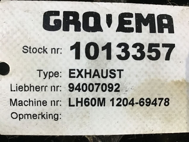 Liebherr Exhaust - Выхлопная труба: фото 2 Liebherr Exhaust - Выхлопная труба: фото 2