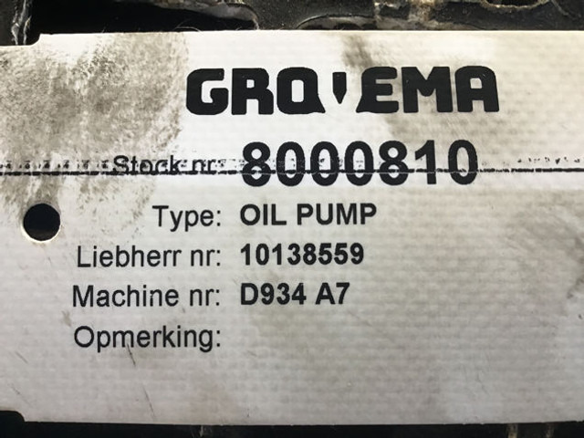 Liebherr Oil Pump - Масляный насос: фото 5 Liebherr Oil Pump - Масляный насос: фото 5