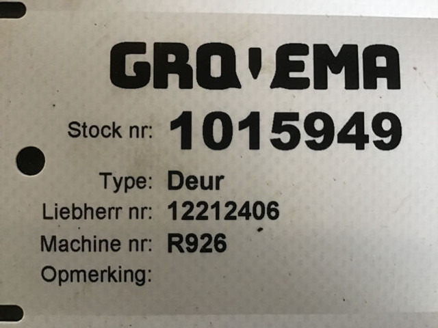 Liebherr Side Door Right Front - Дверь и запчасти: фото 2 Liebherr Side Door Right Front - Дверь и запчасти: фото 2