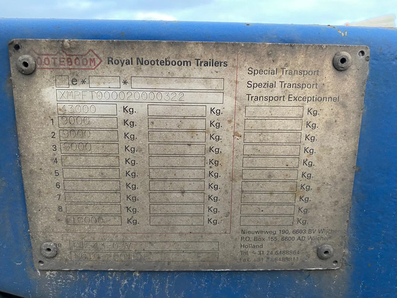 Полуприцеп-контейнеровоз/ Сменный кузов Nooteboom FT-43-03V / 2x Extendable / 1x Lift Axle / BPW + Disc: фото 10