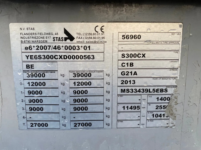 Самосвальный полуприцеп Stas S300CX / Tipper ALU / 55 M3 / Mercedes + Disc / 1x Lift Axle: фото 11