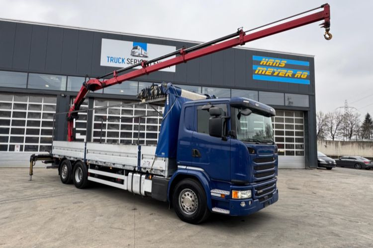 Автоманипулятор, Грузовик бортовой/ Платформа Scania G450 6x2 Hiab 122-4: фото 6