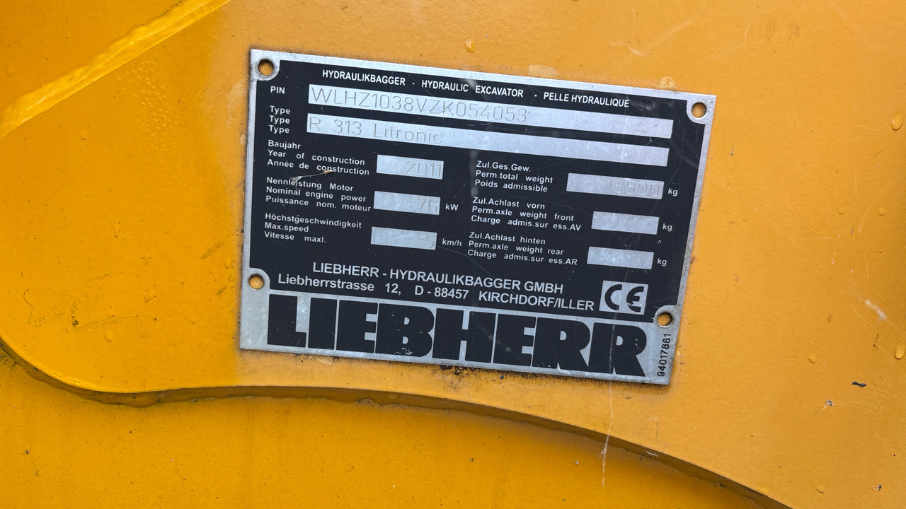Гусеничный экскаватор LIEBHERR R313 LITRONIC: фото 12