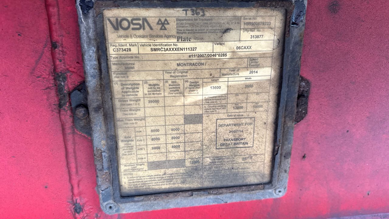 Прицеп MONTRACON CURTAINSIDE: фото 11 Прицеп MONTRACON CURTAINSIDE: фото 11