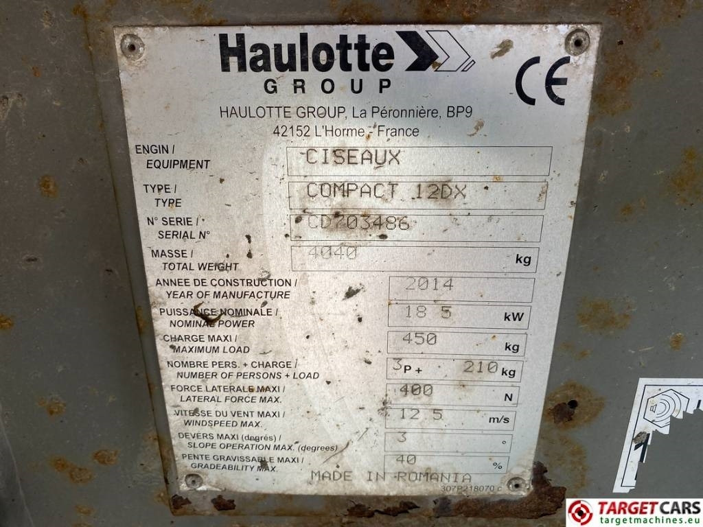 Ножничный подъемник Haulotte Compact 12DX Diesel 4x4 Scissor Work Lift 1206cm: фото 10