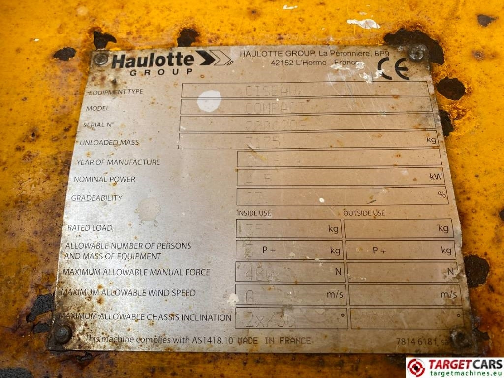 Haulotte Compact 14 Electric Scissor Work Lift 1385cm  в лизинг Haulotte Compact 14 Electric Scissor Work Lift 1385cm: фото 10