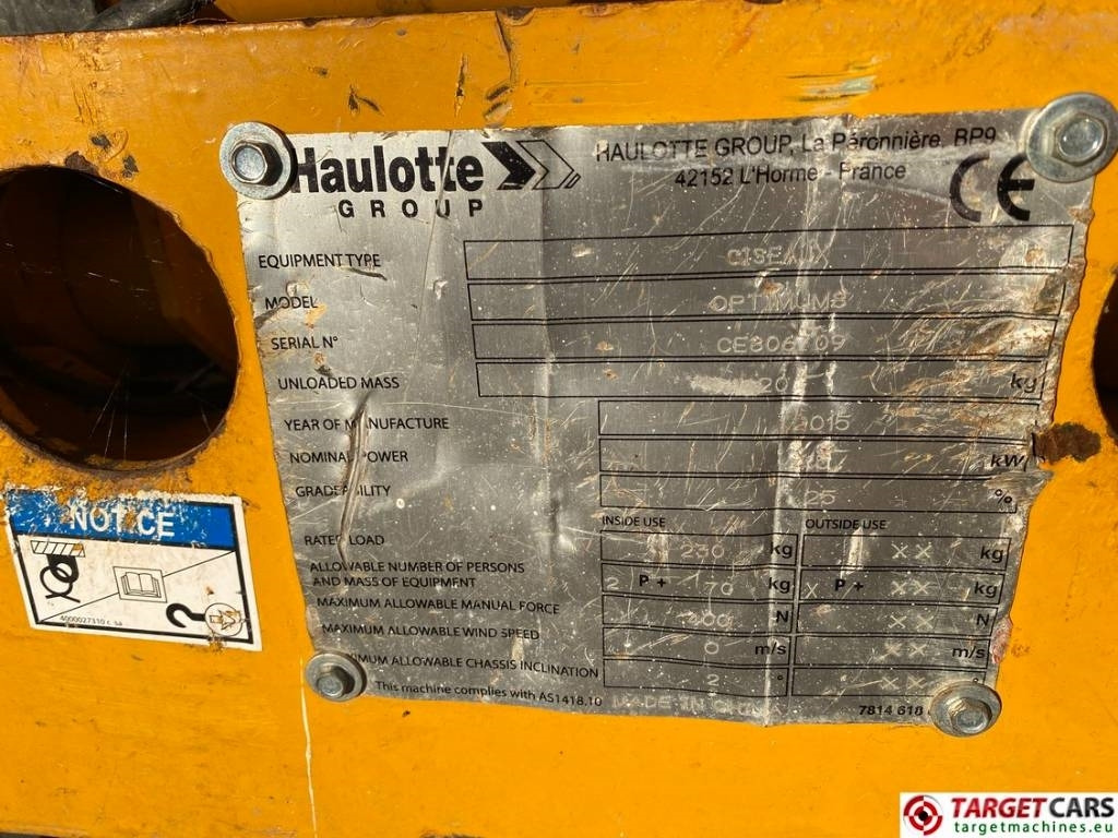 Коленчатый подъемник Haulotte Optimum 8 Electric Scissor Work Lift 777cm: фото 10