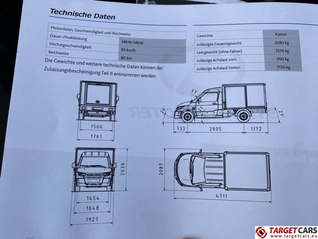 Цельнометаллический фургон, Электрический фургон Streetscooter B16 Work Electric BOX Delivery Van 5: фото 17