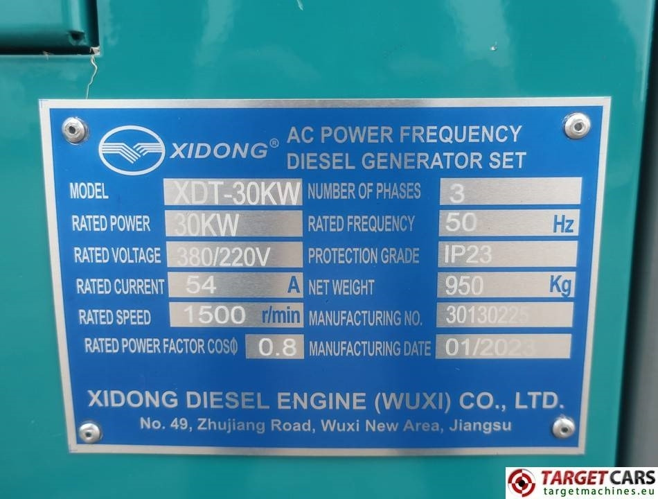 Новый Электрогенератор Xidong XDT-30KW Diesel 37.5KVA Generator 400/230V: фото 10