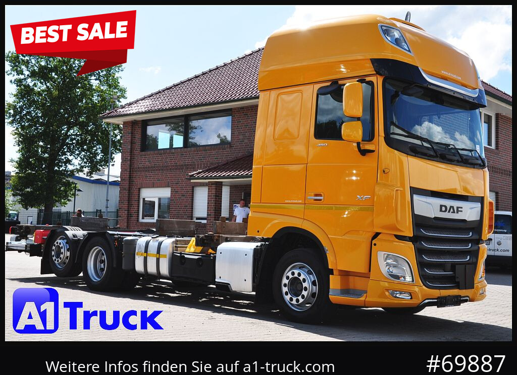 DAF XF 480, MultiBDF, 7,45, Standklima, LBW, - Грузовик-контейнеровоз/ Сменный кузов: фото 1 DAF XF 480, MultiBDF, 7,45, Standklima, LBW, - Грузовик-контейнеровоз/ Сменный кузов: фото 1