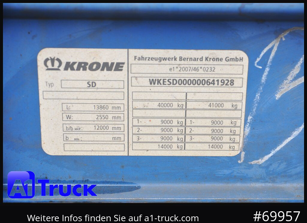 Тентованный полуприцеп KRONE SD Tautliner, Code XL, BPW, Coil, TÜV 04-2026: фото 8