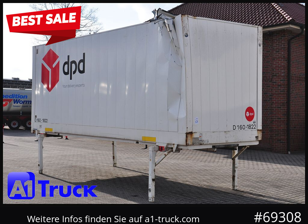 KRONE WB BDF 7,45 Koffer, 2770mm innen, beschädigt - Сменный кузов - фургон: фото 1 KRONE WB BDF 7,45 Koffer, 2770mm innen, beschädigt - Сменный кузов - фургон: фото 1
