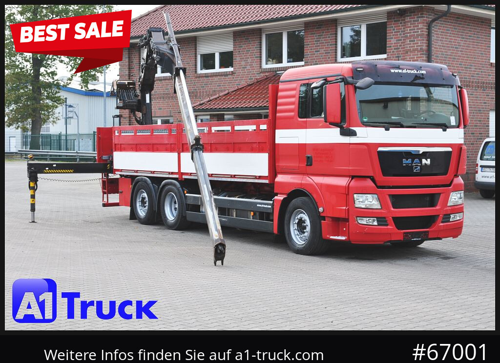 MAN TGX 26.400, Hiab Kran, Lenk-Liftachse, - Автоманипулятор, Грузовик бортовой/ Платформа: фото 1 MAN TGX 26.400, Hiab Kran, Lenk-Liftachse, - Автоманипулятор, Грузовик бортовой/ Платформа: фото 1