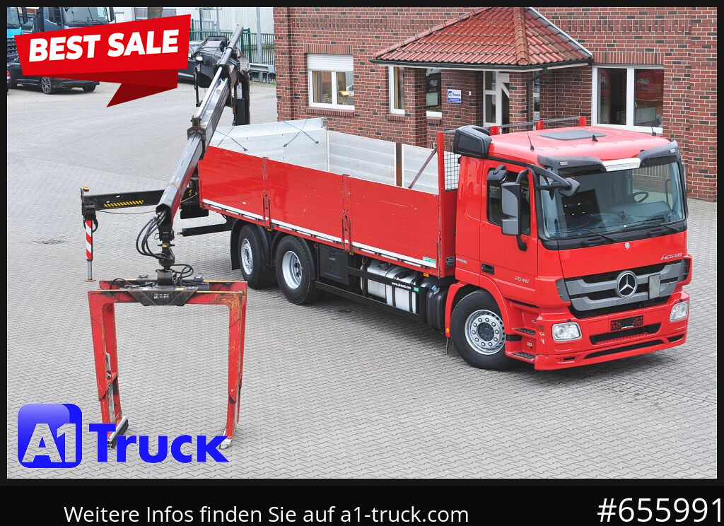 MERCEDES-BENZ Actros 2546 MP 3, HIAB Kran, Lift-Lenkachse, - Грузовик бортовой/ Платформа, Автоманипулятор: фото 1 MERCEDES-BENZ Actros 2546 MP 3, HIAB Kran, Lift-Lenkachse, - Грузовик бортовой/ Платформа, Автоманипулятор: фото 1