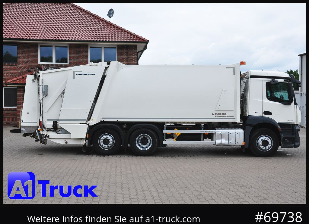 Мусоровоз для транспортировки мусора MERCEDES-BENZ Antos 2532 Faun Powerpress II Zöller Detla 2301,: фото 8
