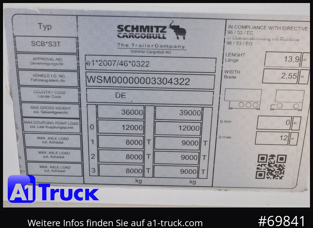 Тентованный полуприцеп SCHMITZ SCS 24, Mega,Speed Curtain, Staplerhalterung 2900mm: фото 8