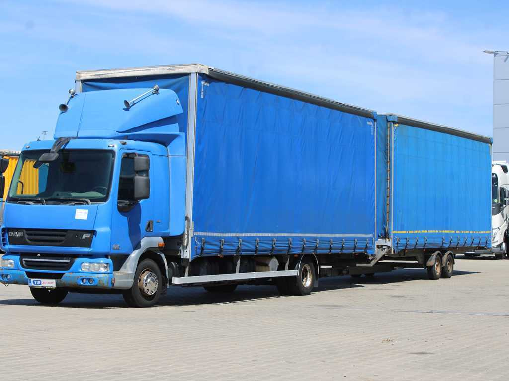 DAF FA LF 45, EURO 5, TYRES 80% + AGADOS TRAILER - Тентованный грузовик: фото 1 DAF FA LF 45, EURO 5, TYRES 80% + AGADOS TRAILER - Тентованный грузовик: фото 1