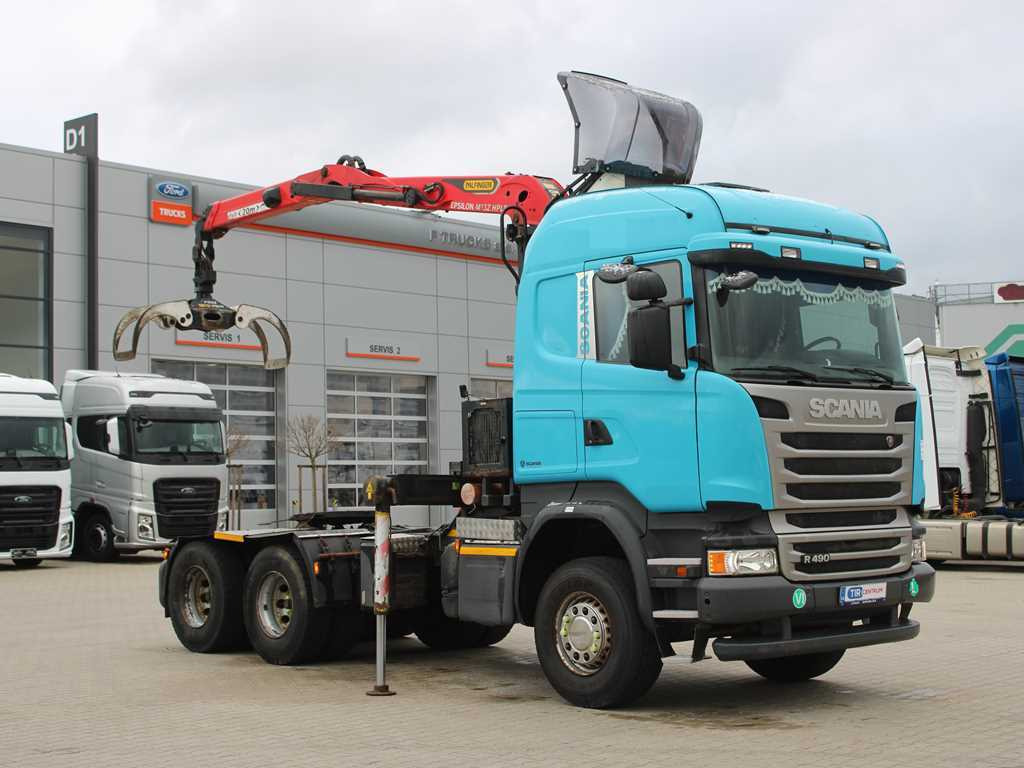 Scania R490, 6X4, EURO 6, DOUBLE CIRCUIT HYDRAULIC, PALFINGER EPSILON M13Z91 - Тягач: фото 3 Scania R490, 6X4, EURO 6, DOUBLE CIRCUIT HYDRAULIC, PALFINGER EPSILON M13Z91 - Тягач: фото 3