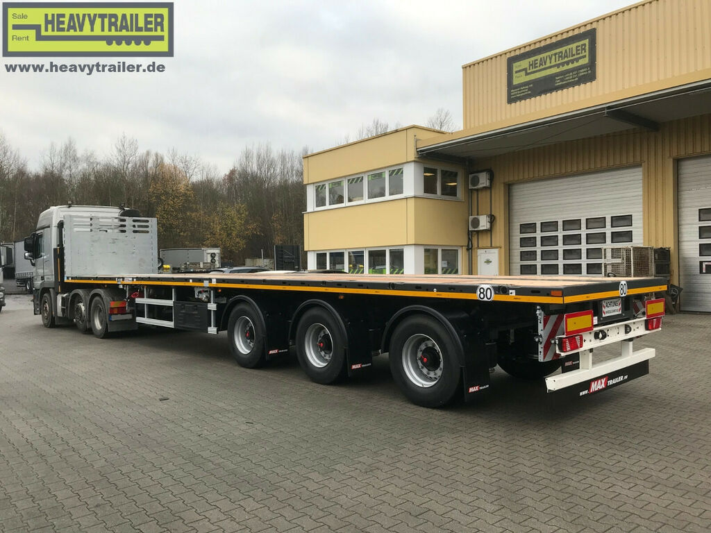 Faymonville MAX Trailer 3-Achs-Doppeltele-Plateau zwangsgel. - Полуприцеп бортовой/ Платформа: фото 1 Faymonville MAX Trailer 3-Achs-Doppeltele-Plateau zwangsgel. - Полуприцеп бортовой/ Платформа: фото 1