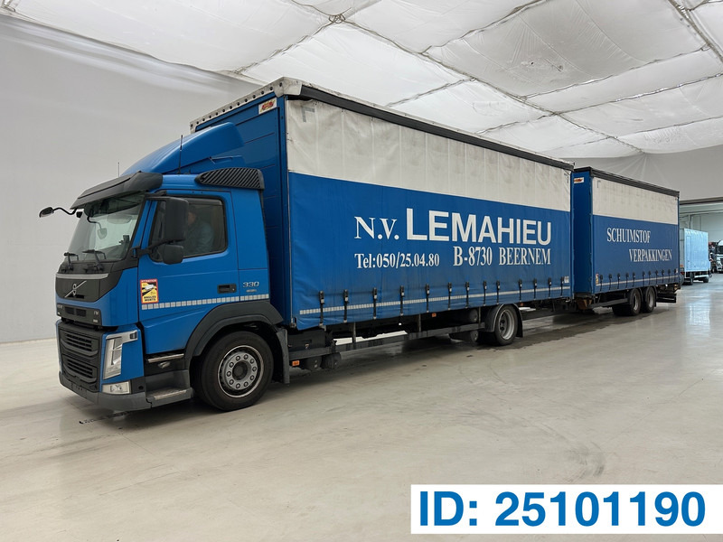 Volvo FM 330 + A&D Aanhanger - Тентованный грузовик: фото 1 Volvo FM 330 + A&D Aanhanger - Тентованный грузовик: фото 1