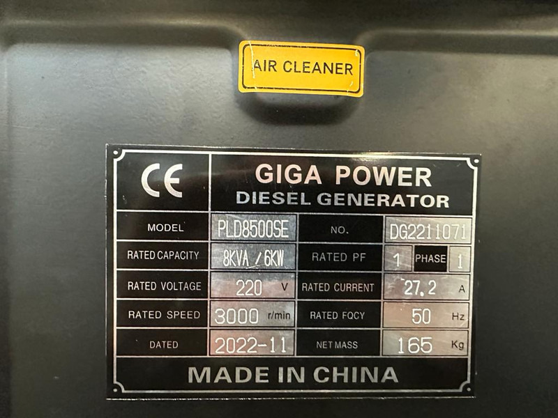 Новый Электрогенератор Giga power 8 kVA generator - PLD8500SE: фото 9