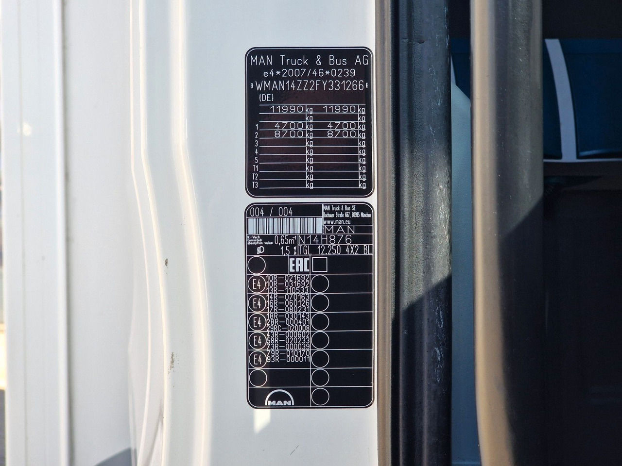 Рефрижератор MAN TGL 12.250 4X2 BL / Ladebordwand: фото 15 Рефрижератор MAN TGL 12.250 4X2 BL / Ladebordwand: фото 15