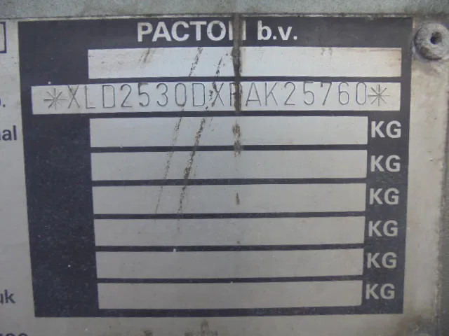 Тентованный полуприцеп Pacton 2530 D-13 APK 11-2025 NL TRAILER: фото 13