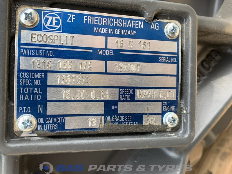 DAF XF105 DAF 16S2220 TO Versnellingsbak 1367973 - Коробка передач для Грузовиков: фото 5 DAF XF105 DAF 16S2220 TO Versnellingsbak 1367973 - Коробка передач для Грузовиков: фото 5