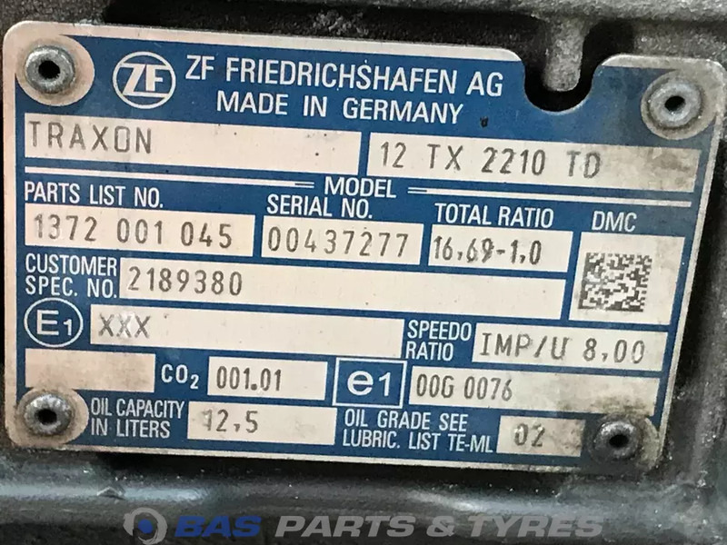 DAF XG DAF 12TX2210 TD TraXon Versnellingsbak 2185317 - Коробка передач для Грузовиков: фото 5 DAF XG DAF 12TX2210 TD TraXon Versnellingsbak 2185317 - Коробка передач для Грузовиков: фото 5