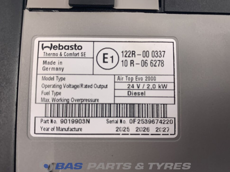 Volvo FH4 Standkachel 84025006 - Отопление/ Вентиляция для Грузовиков: фото 3 Volvo FH4 Standkachel 84025006 - Отопление/ Вентиляция для Грузовиков: фото 3