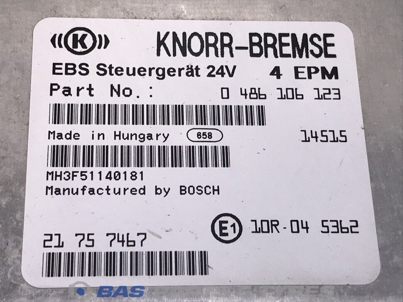 Volvo Regeleenheid EBS Volvo 21377527 - Блок управления для Грузовиков: фото 2 Volvo Regeleenheid EBS Volvo 21377527 - Блок управления для Грузовиков: фото 2