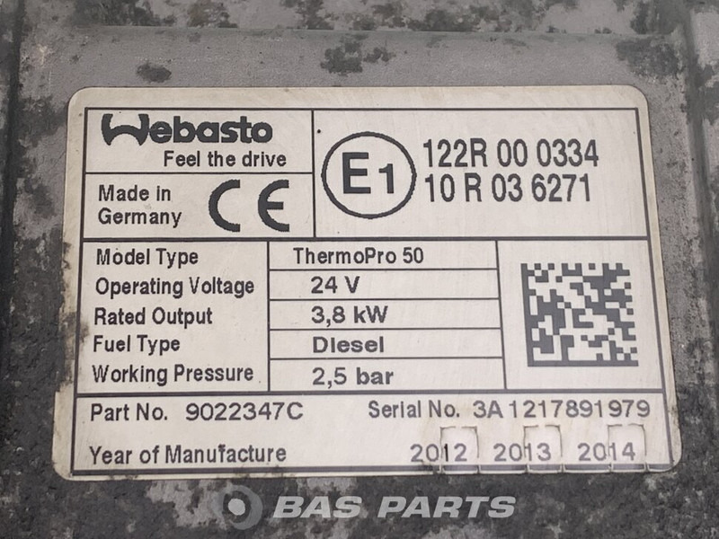 Webasto TP50 Standkachel A 001 830 31 20 - Отопление/ Вентиляция для Грузовиков: фото 4 Webasto TP50 Standkachel A 001 830 31 20 - Отопление/ Вентиляция для Грузовиков: фото 4