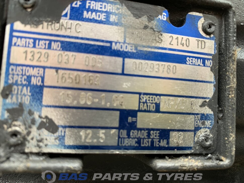 ZF XF105 DAF 12AS2140 TD AS Tronic Versnellingsbak 1633849 - Коробка передач для Грузовиков: фото 5 ZF XF105 DAF 12AS2140 TD AS Tronic Versnellingsbak 1633849 - Коробка передач для Грузовиков: фото 5