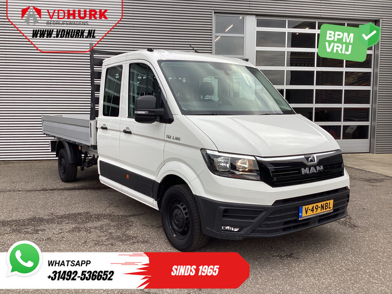 MAN TGE 3.180 DSG Aut. DC Dubbel Cabine BPM VRIJ! Open Laadbak 350x203/ 7 Pers./ Carplay/ Trekhaak/ Cruise/ 2.8t Trekverm./ Airco/ Pick - Малотоннажный бортовой грузовик, Грузопассажирский фургон: фото 1 MAN TGE 3.180 DSG Aut. DC Dubbel Cabine BPM VRIJ! Open Laadbak 350x203/ 7 Pers./ Carplay/ Trekhaak/ Cruise/ 2.8t Trekverm./ Airco/ Pick - Малотоннажный бортовой грузовик, Грузопассажирский фургон: фото 1