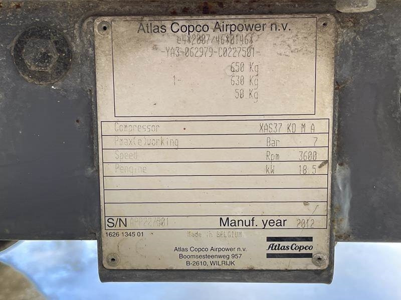 Atlas-Copco XAS 37 KD - Воздушный компрессор: фото 4 Atlas-Copco XAS 37 KD - Воздушный компрессор: фото 4