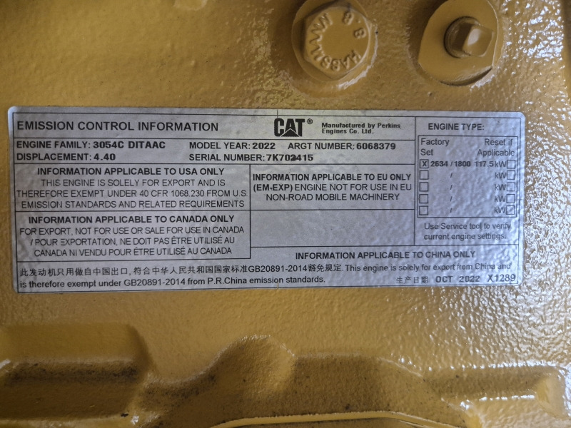 Новый Двигатель для Промышленного оборудования Caterpillar 3054C DITAAC Powerpack: фото 11 Новый Двигатель для Промышленного оборудования Caterpillar 3054C DITAAC Powerpack: фото 11