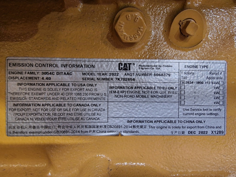 Новый Двигатель для Промышленного оборудования Caterpillar  3054C DITAAC Powerpack: фото 11