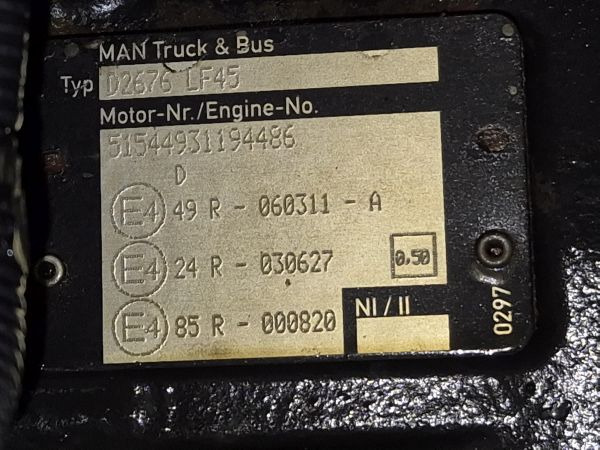 MAN D2676 LF45 Engine (Truck) - Двигатель для Грузовиков: фото 2 MAN D2676 LF45 Engine (Truck) - Двигатель для Грузовиков: фото 2