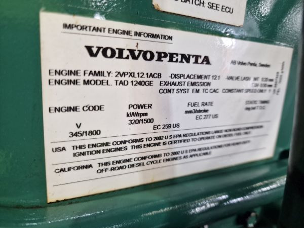 Volvo TAD1240GE Engine (Industrial) - Двигатель для Промышленного оборудования: фото 3 Volvo TAD1240GE Engine (Industrial) - Двигатель для Промышленного оборудования: фото 3