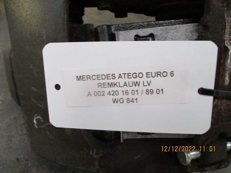 Mercedes-Benz ATEGO A 002 420 89 01// 16 01 REMKLAUW EURO 6 VOOR EN ACHTER - Тормозной суппорт для Грузовиков: фото 4 Mercedes-Benz ATEGO A 002 420 89 01// 16 01 REMKLAUW EURO 6 VOOR EN ACHTER - Тормозной суппорт для Грузовиков: фото 4